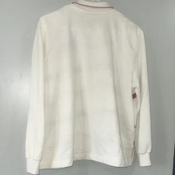 Alfred Dunner White and Red long  Sleeve  pullover  L petite VTG red bow - Picture 11 of 15